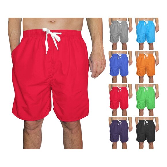 Men's Printed Swim Shorts with Pockets  Beachwear Bathing Suits Board Trunks - Picture 12 of 16